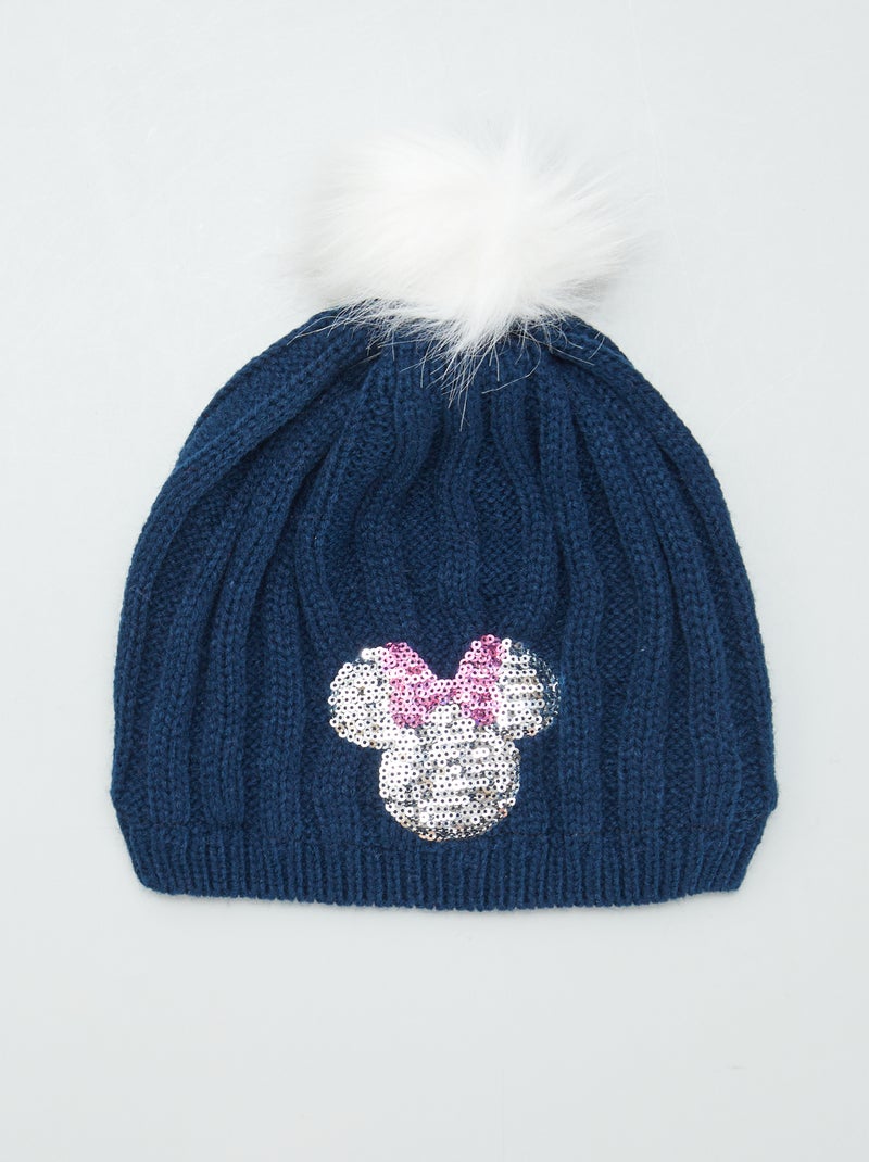 Bonnet 'Minnie' à paillettes Bleu - Kiabi