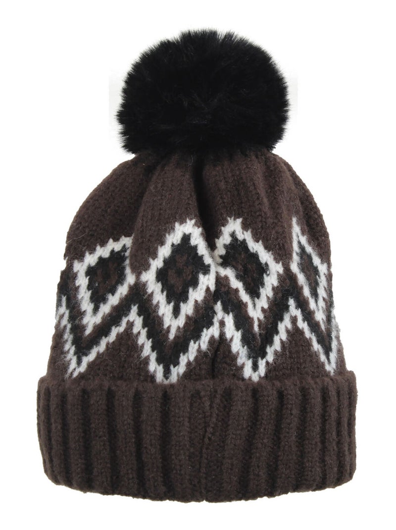 Bonnet MONCEAU - PEAK MOUNTAIN Marron - Kiabi