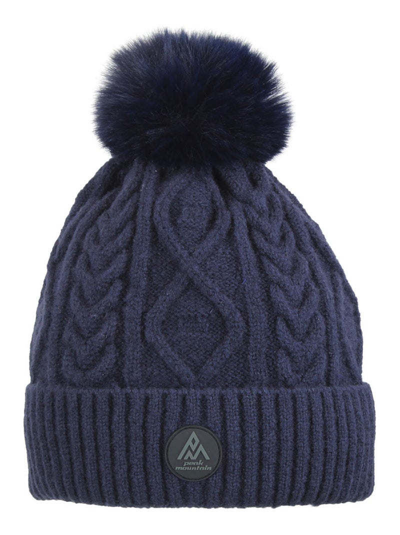 Bonnet MONTCHAT - PEAK MOUNTAIN Bleu marine - Kiabi