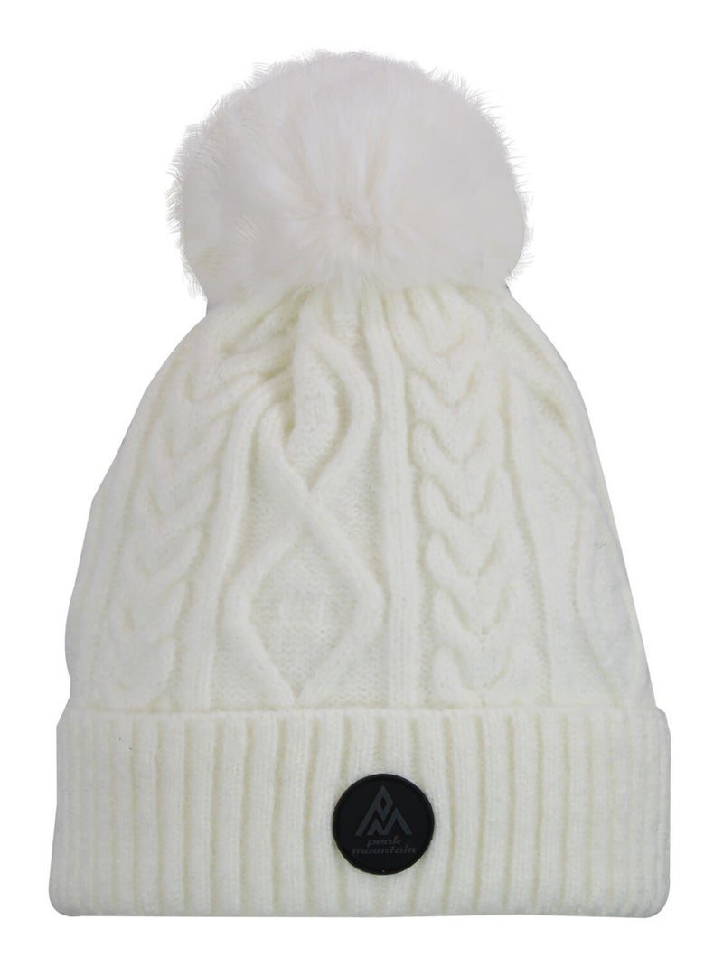 Bonnet MONTCHAT - PEAK MOUNTAIN Ecru - Kiabi