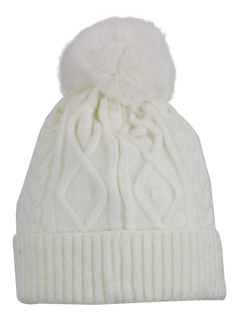 Bonnet MONTCHAT - PEAK MOUNTAIN Ecru - Kiabi