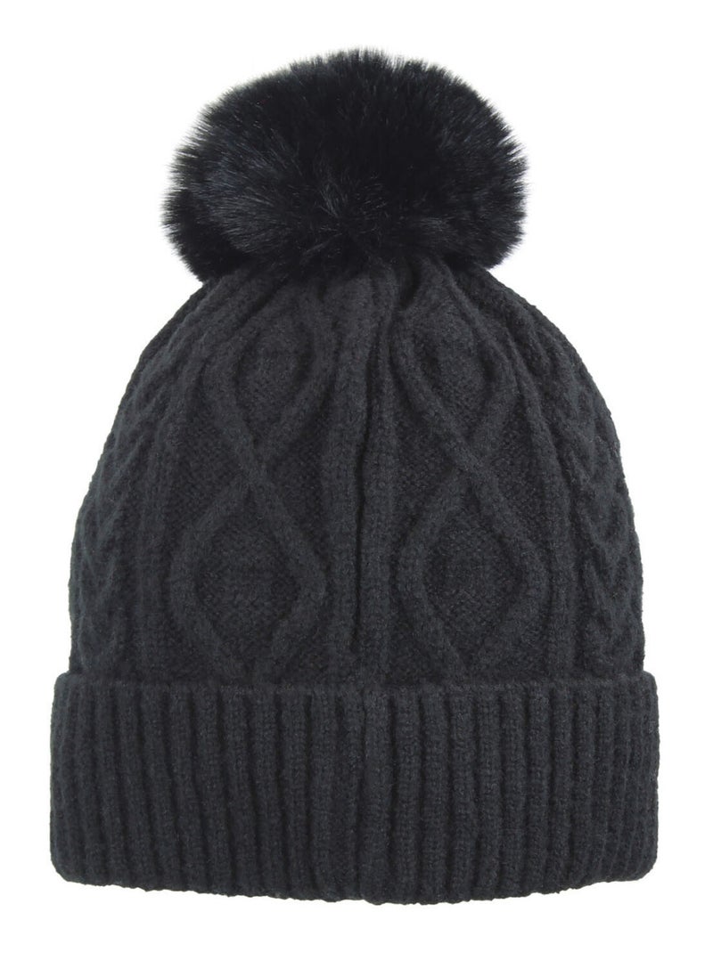 Bonnet MONTCHAT - PEAK MOUNTAIN Noir Noir - Kiabi