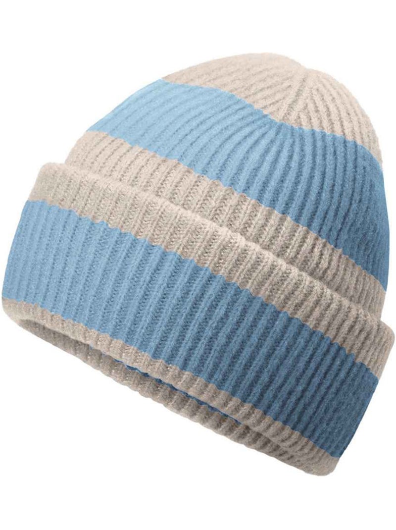 Bonnet motif/style blocs de couleurs - beechfield Blanc nacré - Kiabi