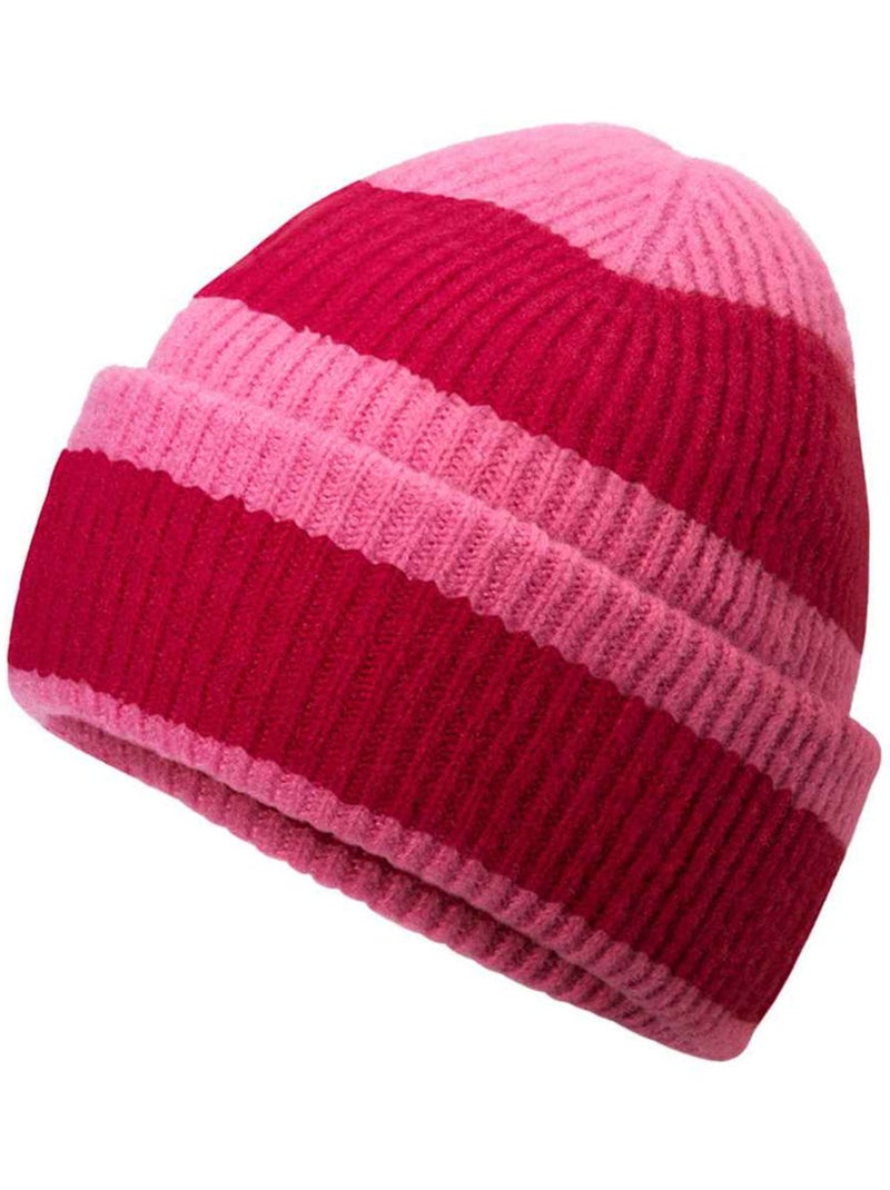 Bonnet motif/style blocs de couleurs - beechfield Rose framboise - Kiabi