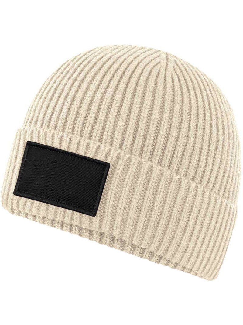 Bonnet motif/style écusson fashion - beechfield Blanc cassé - Kiabi