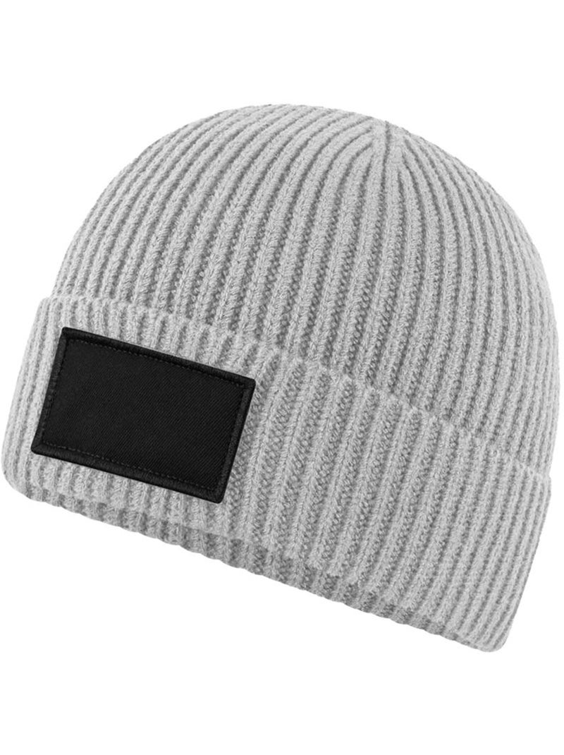 Bonnet motif/style écusson fashion - beechfield Gris Noir - Kiabi