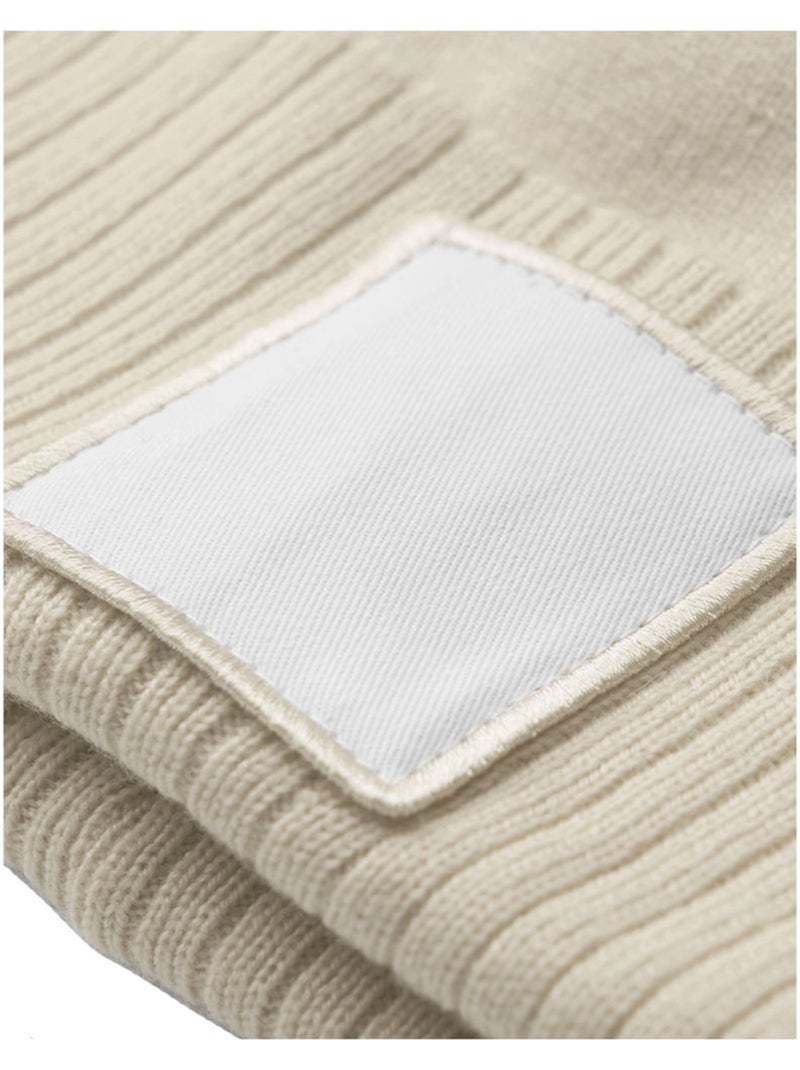 Bonnet motif/style pompon - beechfield Blanc Blanc - Kiabi