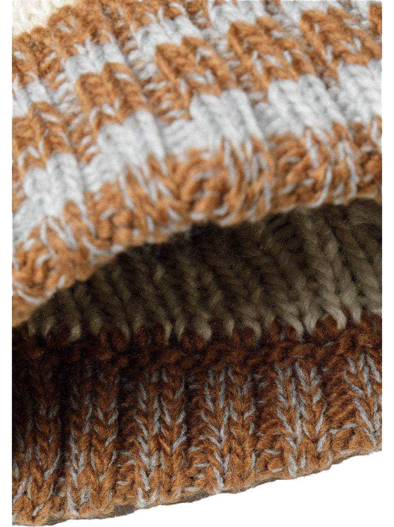 Bonnet motif/style pompon - minoti Beige - Kiabi