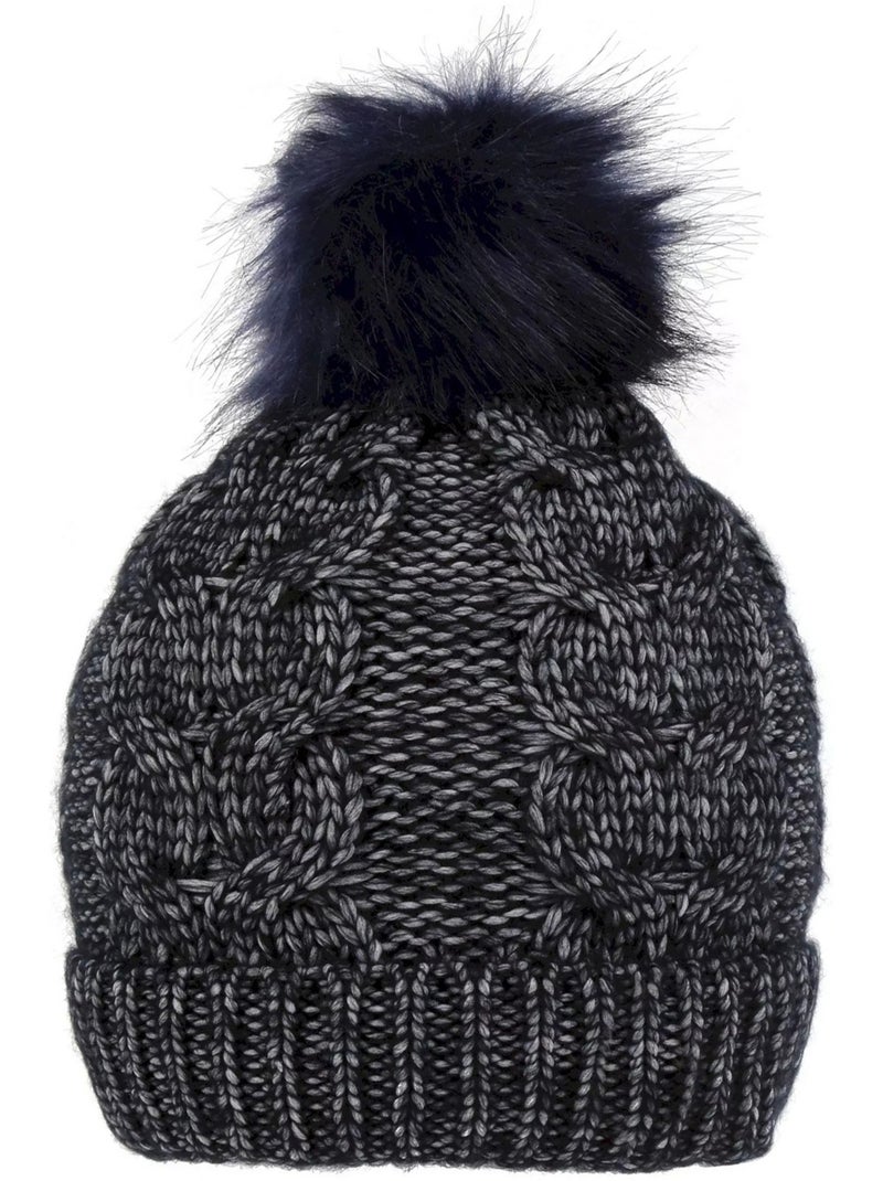 Bonnet motif/style pompon lovella - regatta Bleu marine - Kiabi