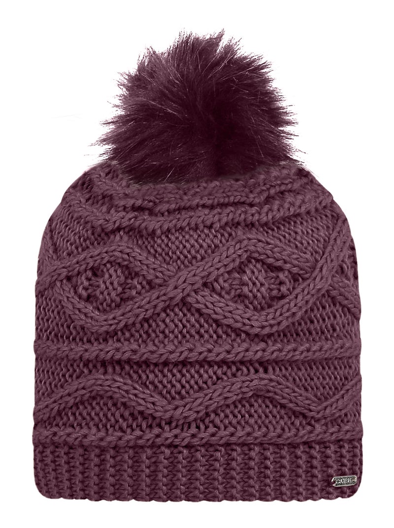 Bonnet motif/style pompon remind - dare 2b Violet figue - Kiabi