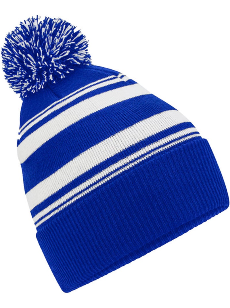 Bonnet motif/style rayé fan - beechfield Bleu Blanc - Kiabi