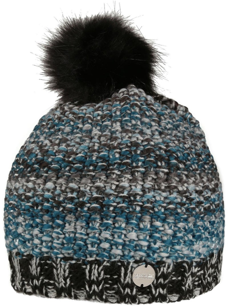 Bonnet motif/style tricoté frosty - regatta Noir - Kiabi