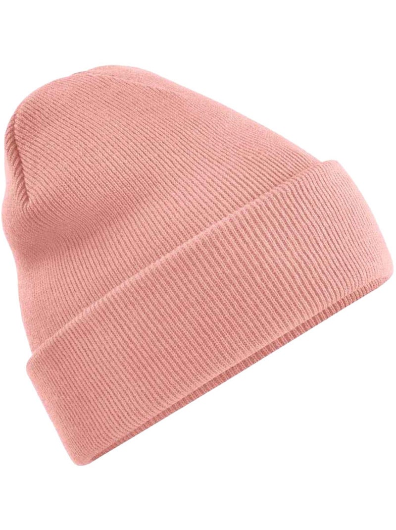 Bonnet motif/style uni original - beechfield Rose clair - Kiabi