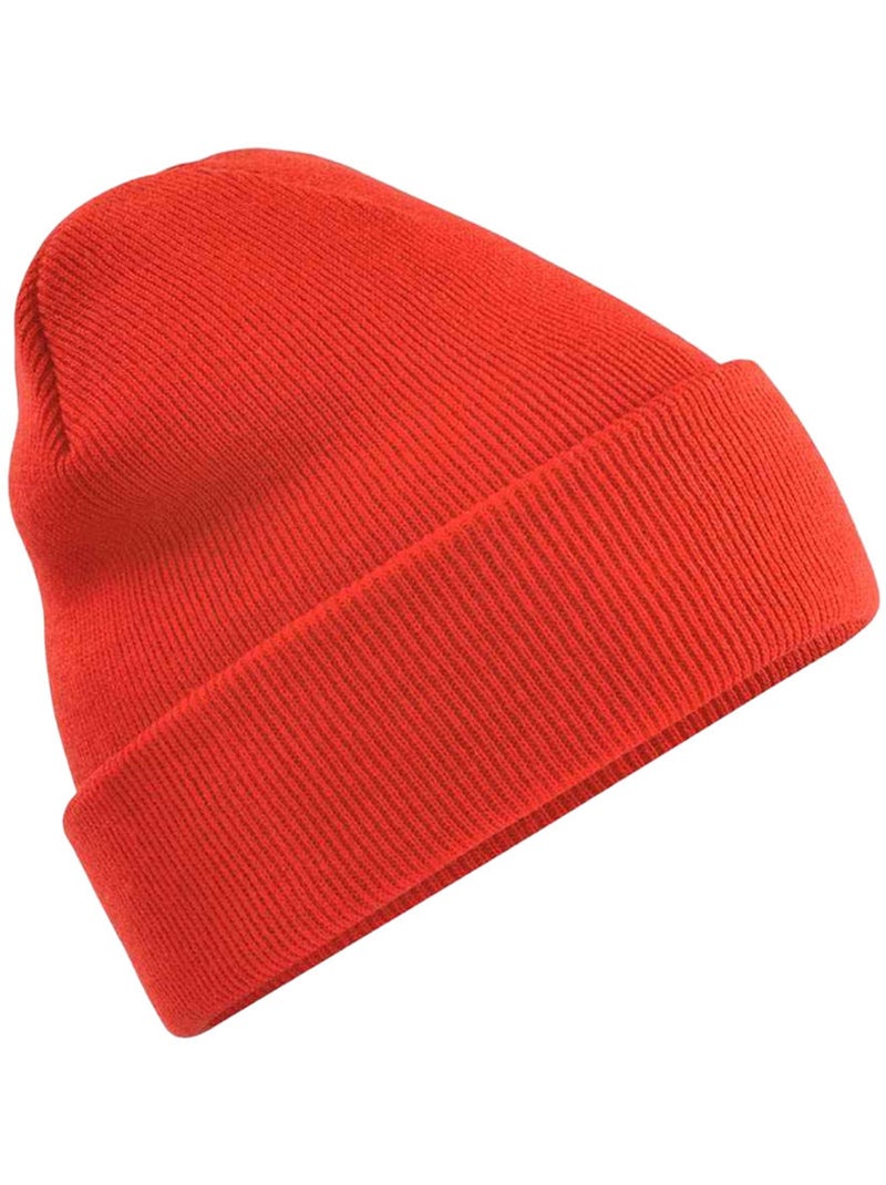 Bonnet motif/style uni original - beechfield Rouge - Kiabi