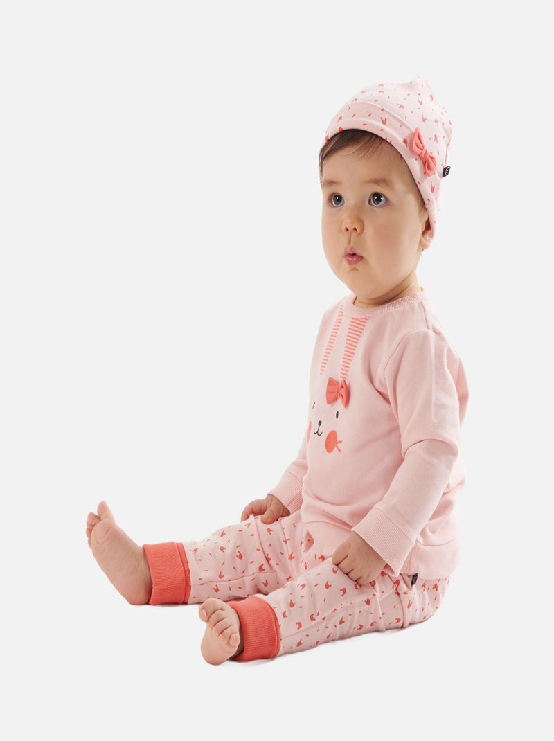 BONNET NAISSANCE FILLE Rose - Kiabi