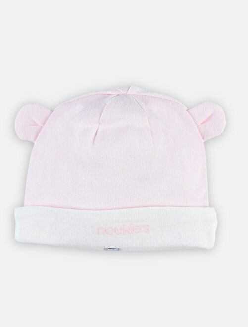 Bonnet De Naissance Personnalisable Au Prénom Bébé - Taille Naissance, Jersey Coton/élasthanne, Thème Petit Cœur