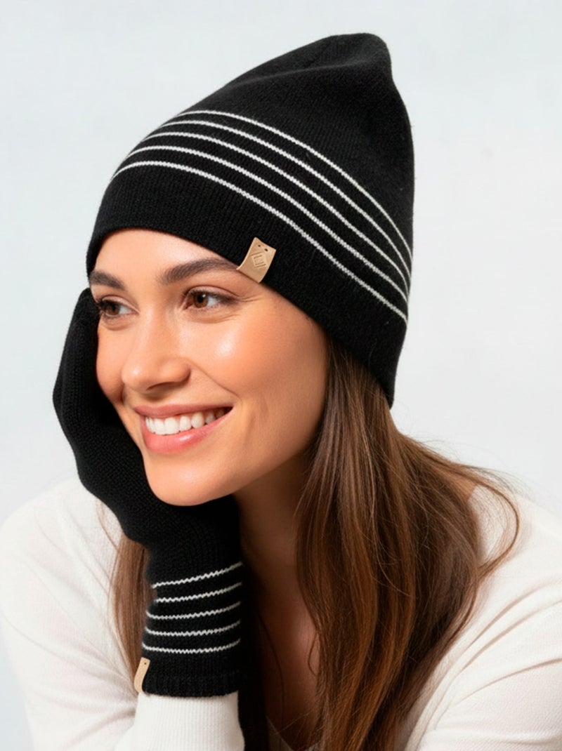 Bonnet Non doublé - ultra doux, taille unique femme Isotoner Noir - Kiabi