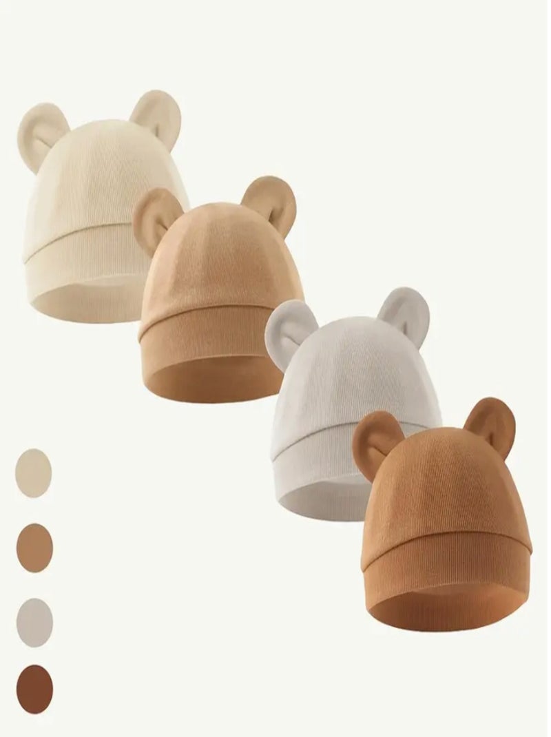 Bonnet Oreilles d'ours bébé Caramel Les Chatounets Marron caramel - Kiabi