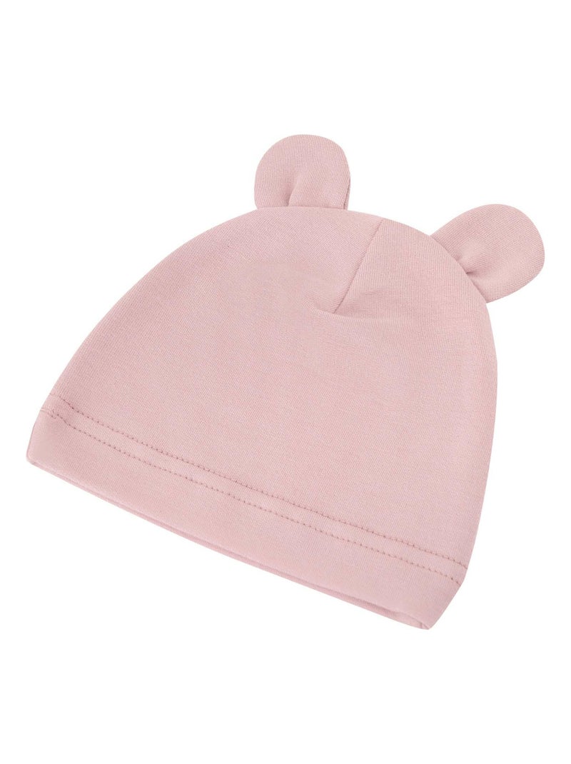 Bonnet ourson bébé en bambou, Uni SEVIRA KIDS Violet - Kiabi