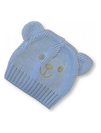 Bonnet ourson pour bébé prématuré - Bleu