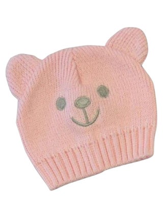 Bonnet ourson pour bébé prématuré - Rose