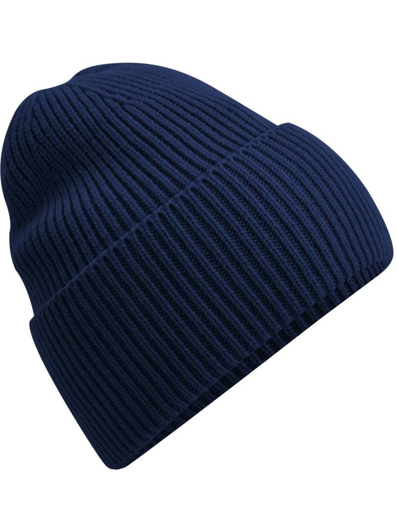 Bonnet oversize à manchettes - beechfield Bleu marine - Kiabi