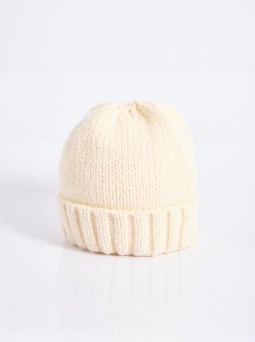Bonnet pastel en maille cotelée à revers - afibel - Kiabi Bonnet pastel en maille cotelée à revers - afibel - Kiabi
