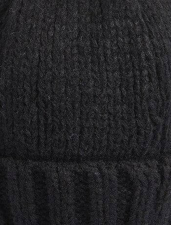 Bonnet pastel en maille cotelée à revers - afibel