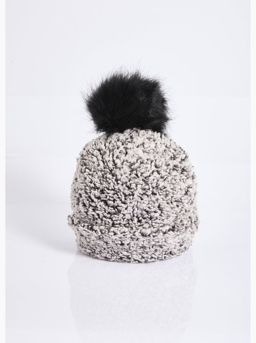 Bonnet polaire façon sherpa, avec pompon - afibel - Kiabi Bonnet polaire façon sherpa, avec pompon - afibel - Kiabi