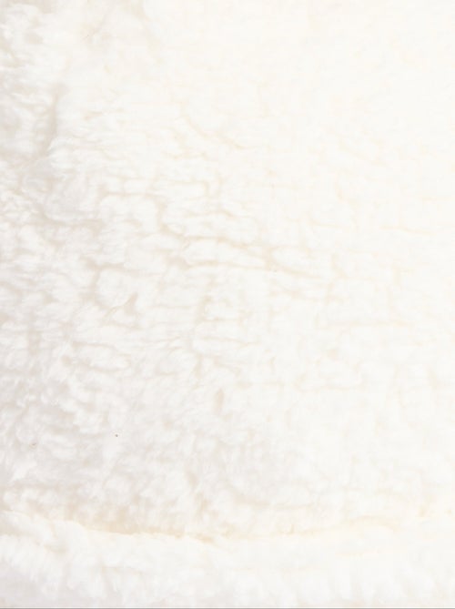 Bonnet polaire uni façon sherpa + pompon - afibel - Kiabi