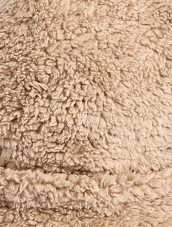 Bonnet polaire uni façon sherpa + pompon - afibel