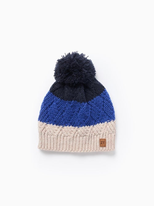 Bonnet Rayé avec Pompon - Kiabi