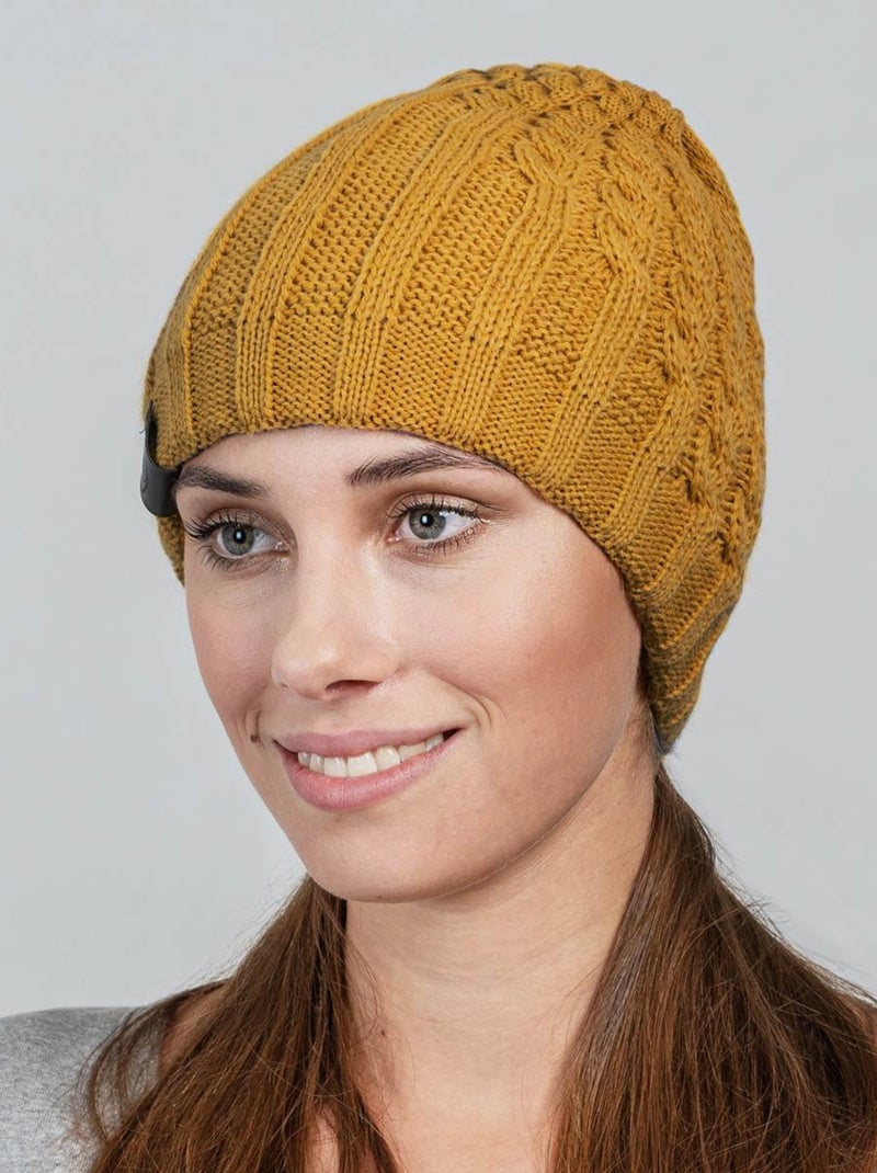 Bonnet Simia - Made in UE Jaune moutarde - Kiabi