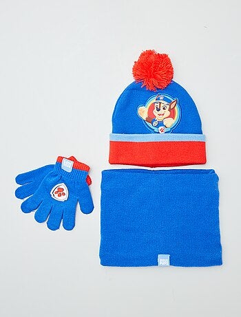 Bonnet + snood + gants 'Pat Patrouille' - 3 pièces