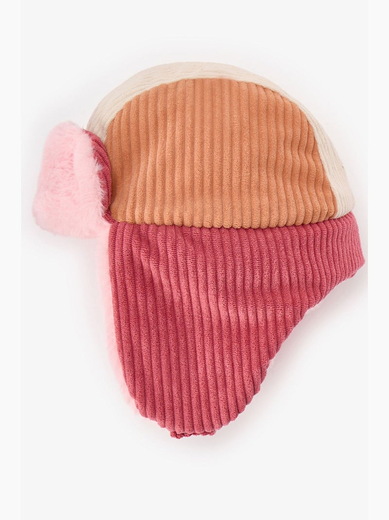 Bonnet snow fille penti Rouge/Rose - Kiabi