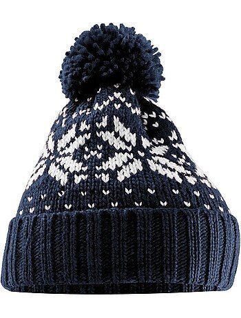 Bonnet snowstar fair isle unisexe adulte - beechfield