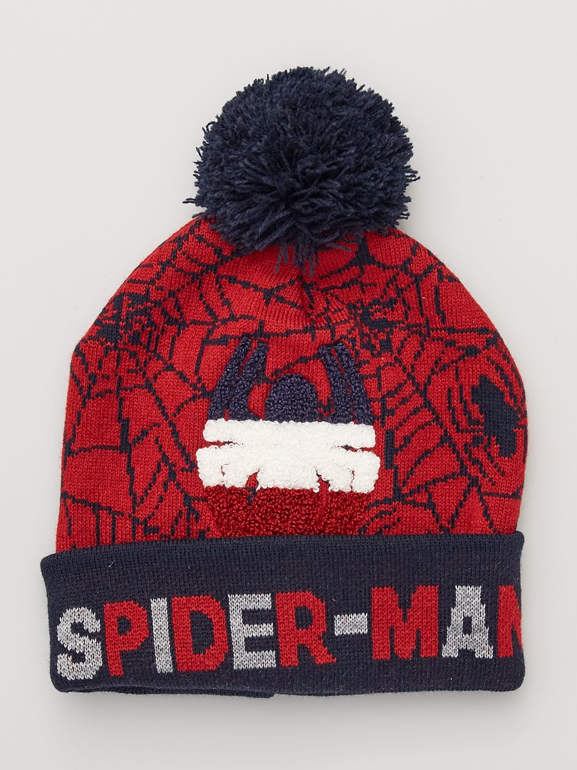Bonnet 'Spider-Man' - gris/rouge - Kiabi - 8.00€