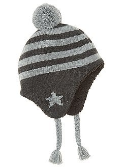Bonnet, écharpe, gants , Bonnet style péruvien en tricot