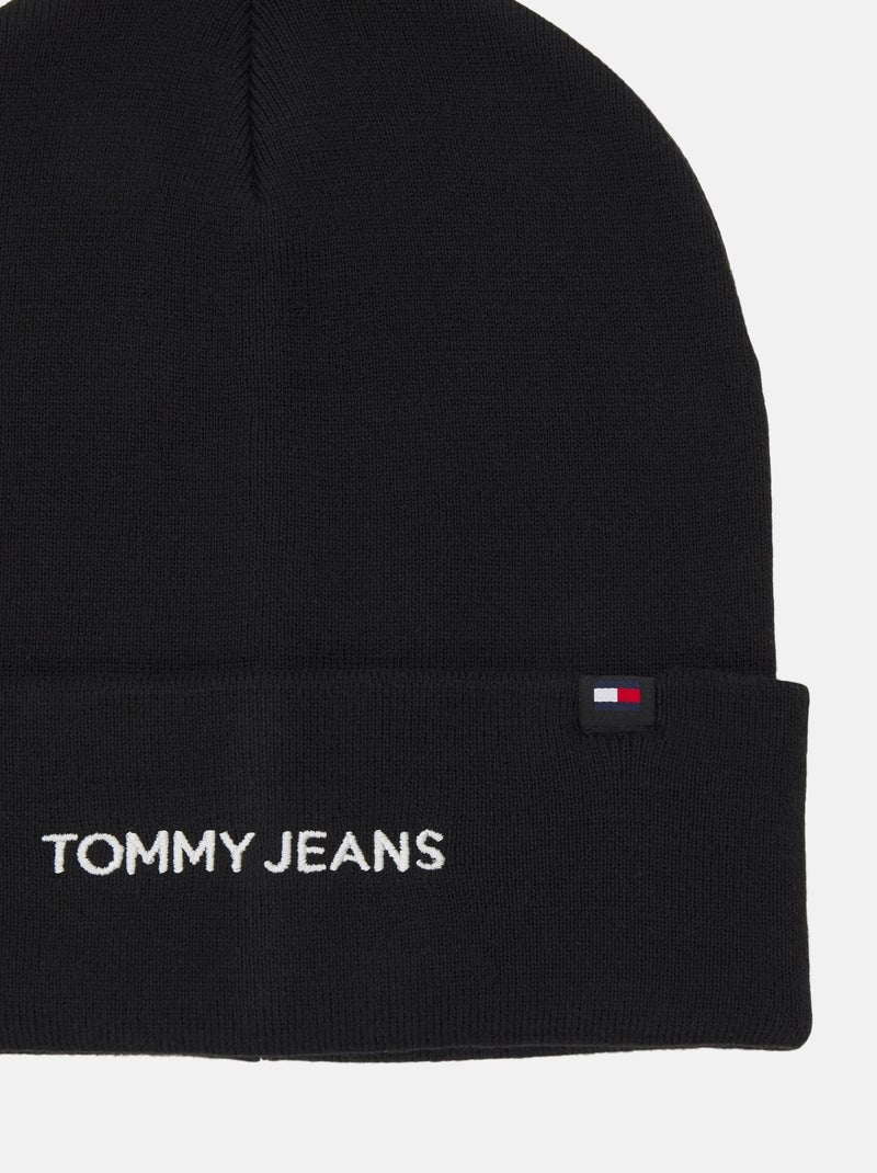Bonnet Tommy Hilfiger uni Noir - Kiabi