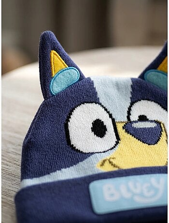 Bonnet tricot avec oreilles bluey bbc studios