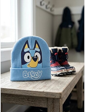 Bonnet tricot chaud enfant bluey