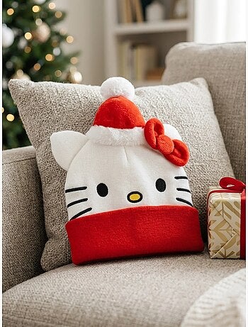 Bonnet tricot doux enfant hello kitty sanrio