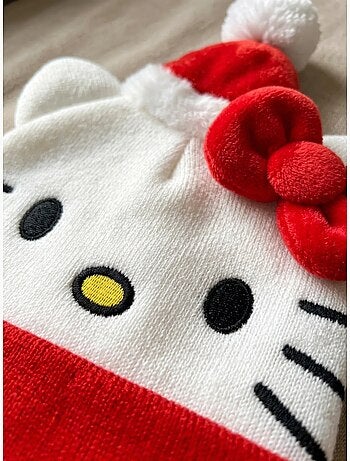 Bonnet tricot doux enfant hello kitty sanrio
