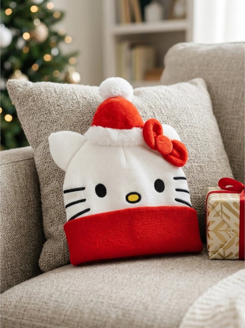 Bonnet tricot doux enfant hello kitty sanrio Rose - Kiabi