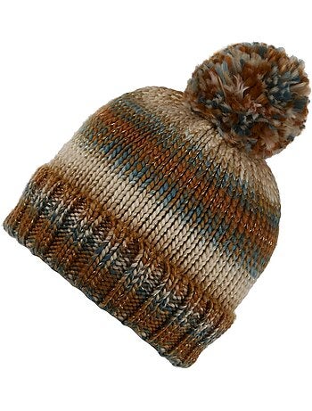 Bonnet tricoté à pompon frosty - regatta