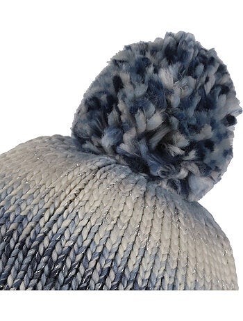 Bonnet tricoté à pompon frosty - regatta