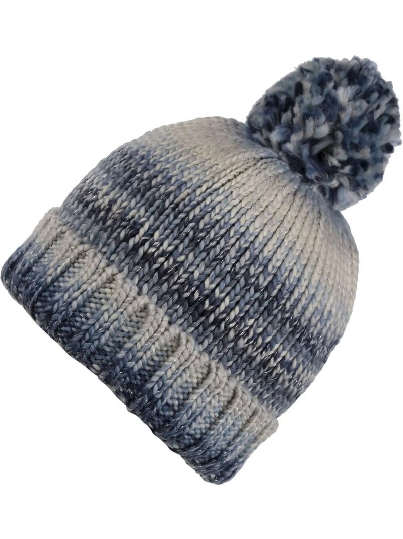 Bonnet tricoté à pompon frosty - regatta Bleu marine - Kiabi