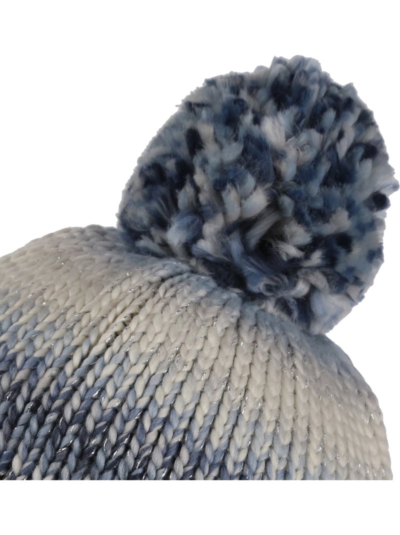 Bonnet tricoté à pompon frosty - regatta Bleu marine - Kiabi
