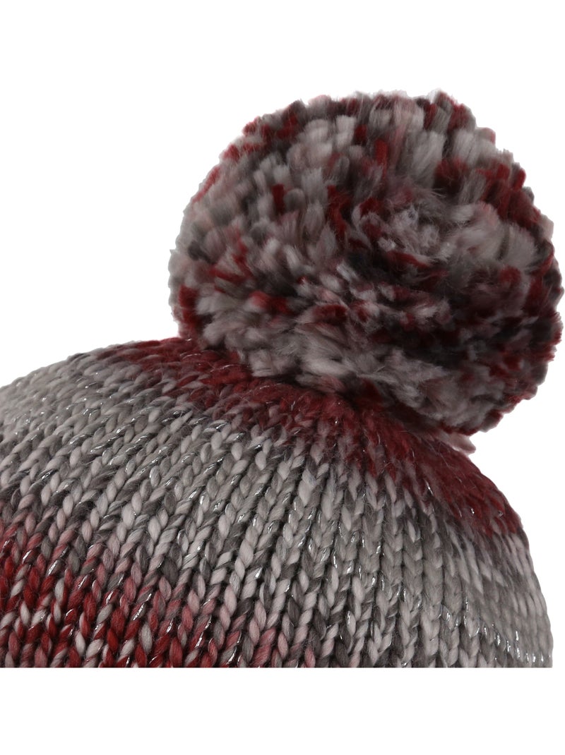 Bonnet tricoté à pompon frosty - regatta Bordeaux - Kiabi