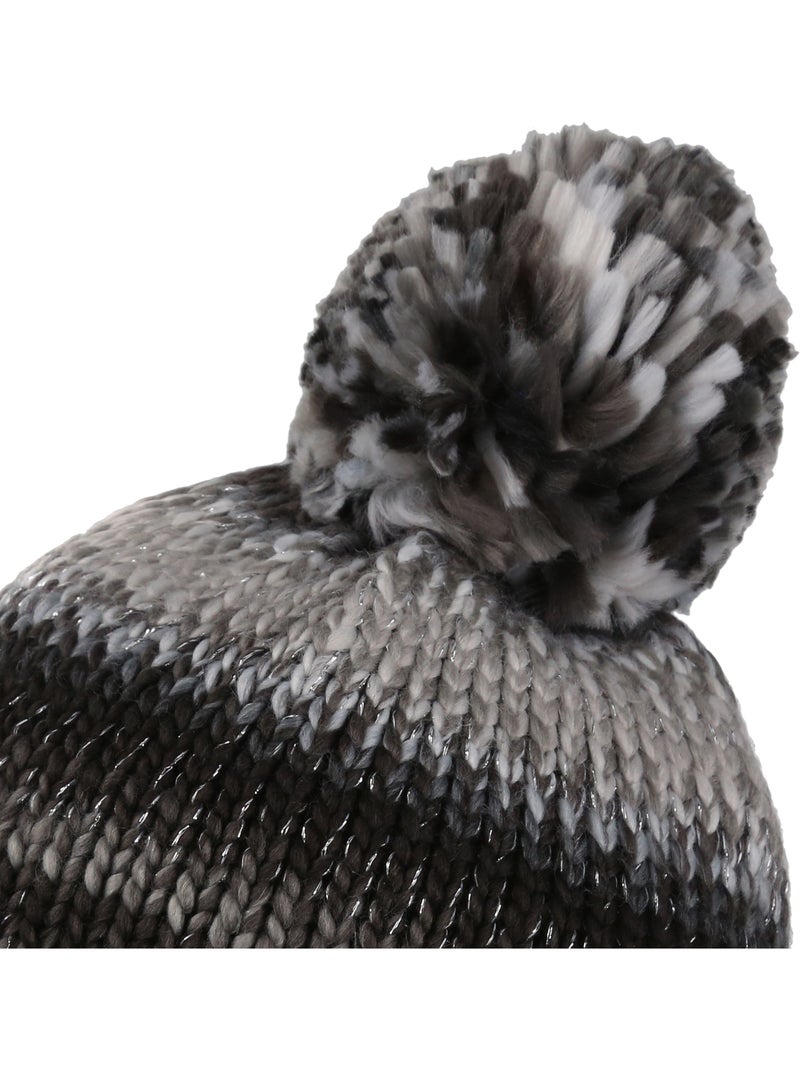 Bonnet tricoté à pompon frosty - regatta Noir - Kiabi